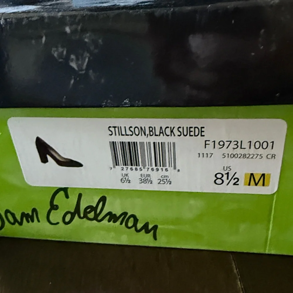 Sam Edelman Black Suede Heels - Picture 2 of 4